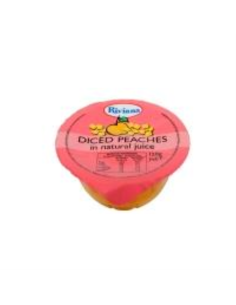 Riviana Peaches Diced Cups In Natural Juice 120g x 12